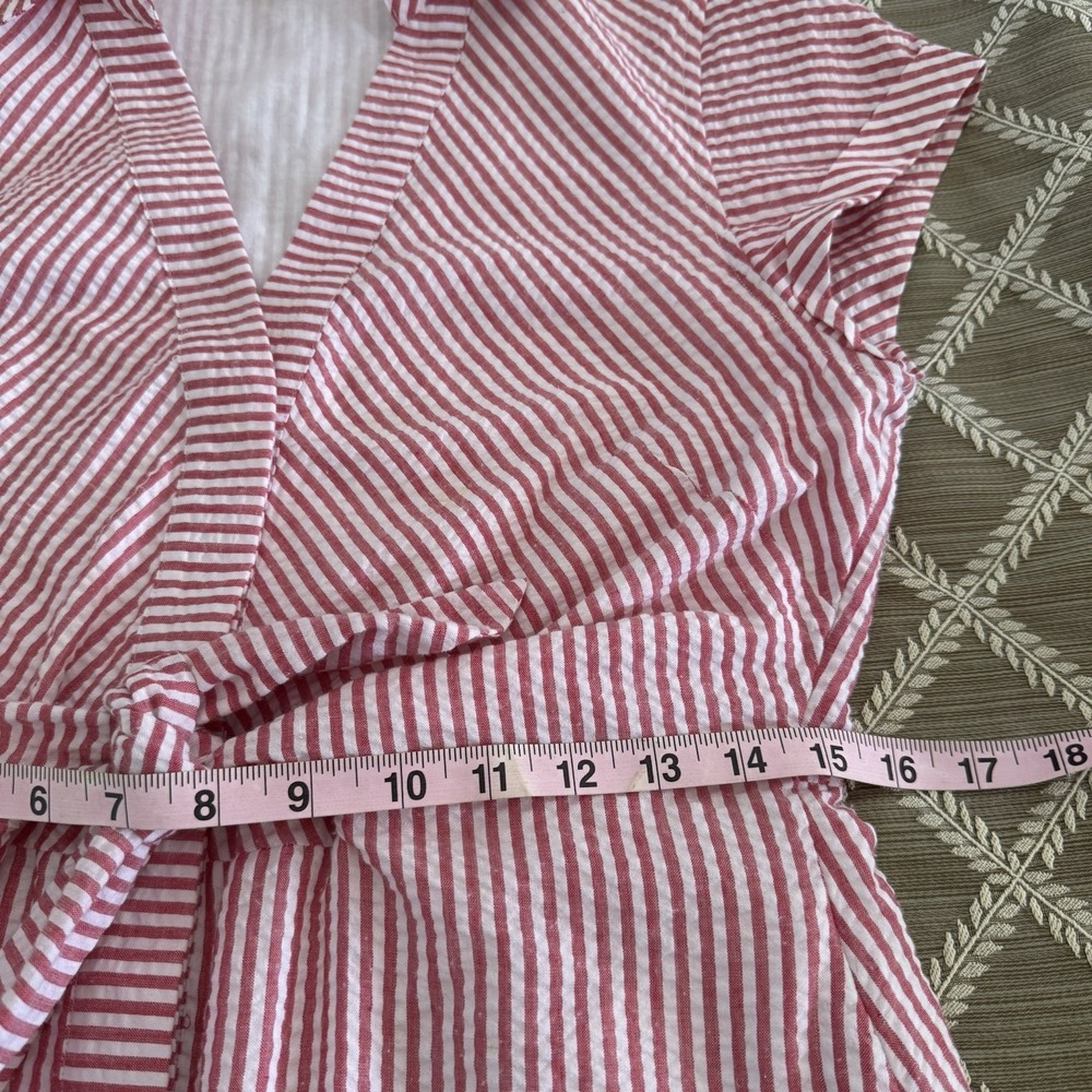 Vineyard Vines Pink and White Striped Strapless Tie-Front Dress - Picture 13 of 14